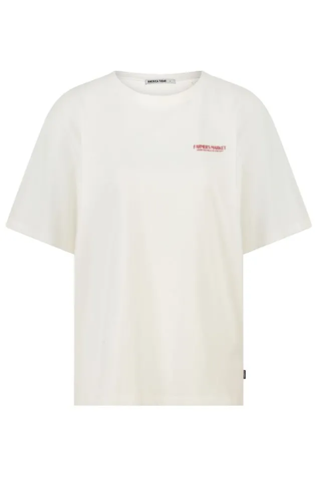 America Today T-Shirts & Tops^T-hirt Einor ooe fit t-hirt et print op bort en rug