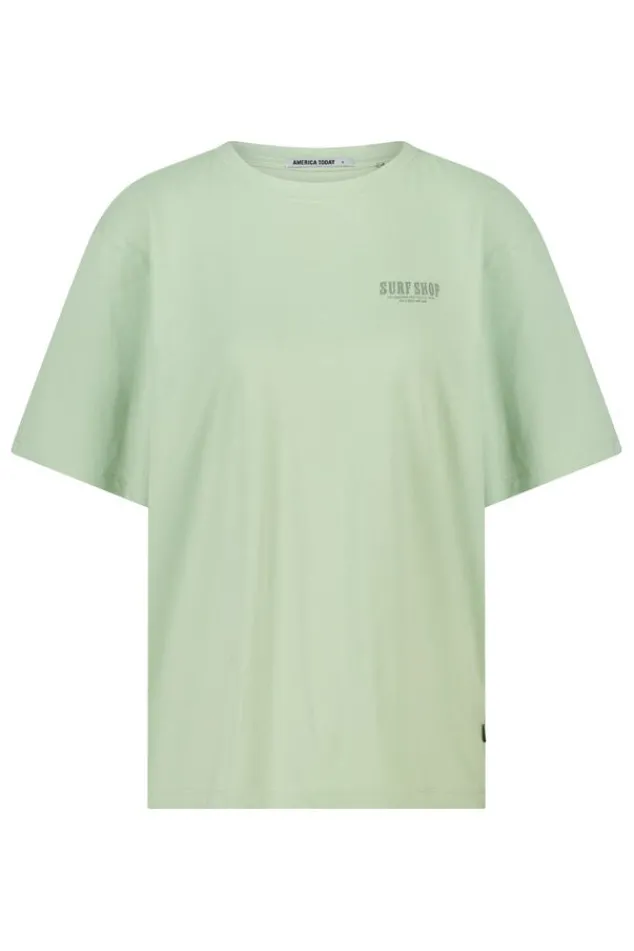 America Today T-Shirts & Tops^T-hirt Einor ooe fit t-hirt et print op bort en rug