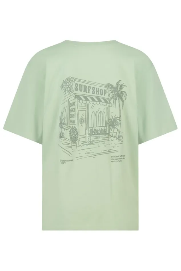 America Today T-Shirts & Tops^T-hirt Einor ooe fit t-hirt et print op bort en rug
