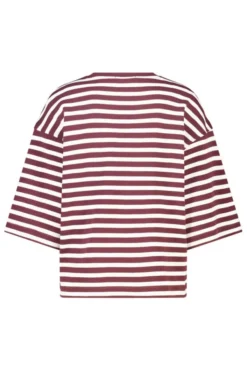America Today T-Shirts & Tops^T-hirt Ey getreept t-hirt et effen kraag