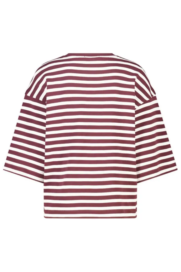 America Today T-Shirts & Tops^T-hirt Ey getreept t-hirt et effen kraag
