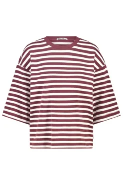 America Today T-Shirts & Tops^T-hirt Ey getreept t-hirt et effen kraag