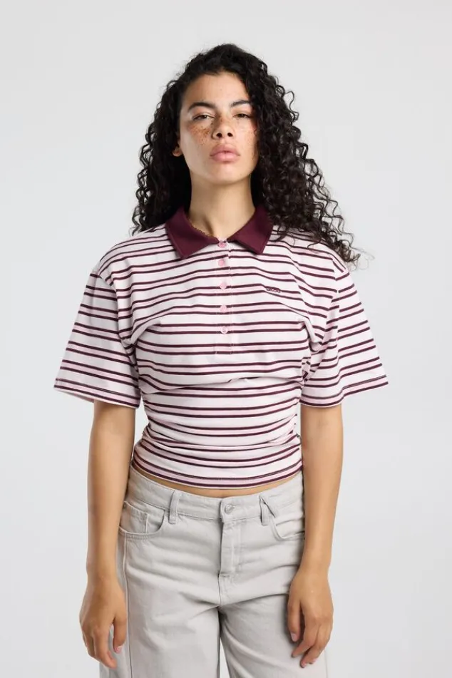 America Today New In|T-Shirts & Tops^T-hirt Enia i fit T-hirt et pookraag en treepdein