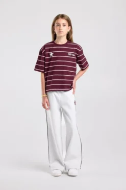 America Today T-Shirts & Tops|New In^T-Shirt Ephie Jr oversized gestreept boxy t-shirt met chest prints