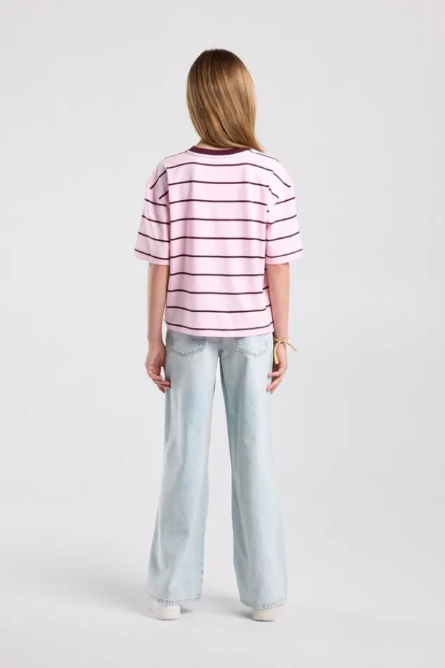 America Today T-Shirts & Tops|New In^T-Shirt Ephie Jr oversized gestreept boxy t-shirt met chest prints