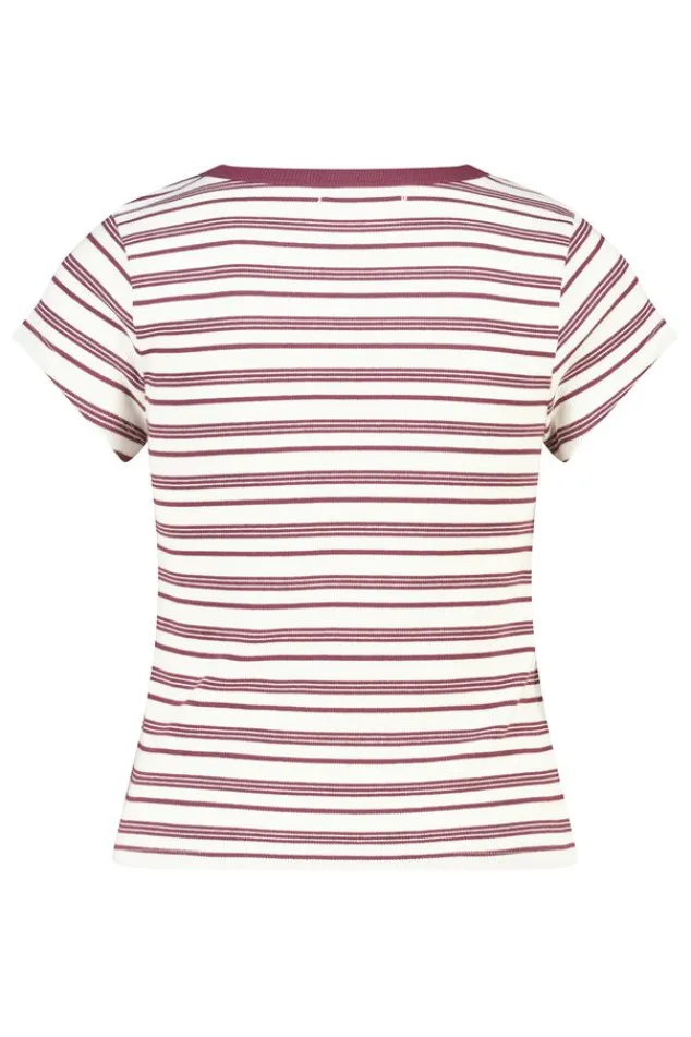 America Today T-Shirts & Tops^T-hirt Eunice getreept t-hirt et hoge eaticiteit