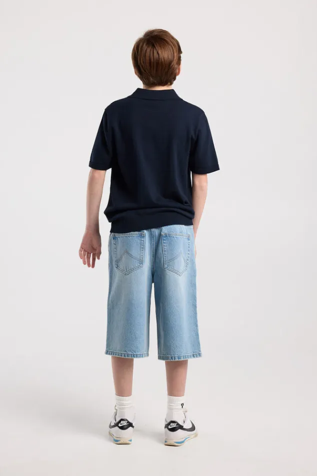 America Today T-Shirts & Tops^T-shirt Kaden Jr relaxed knit polo met open kraag en ribboorden