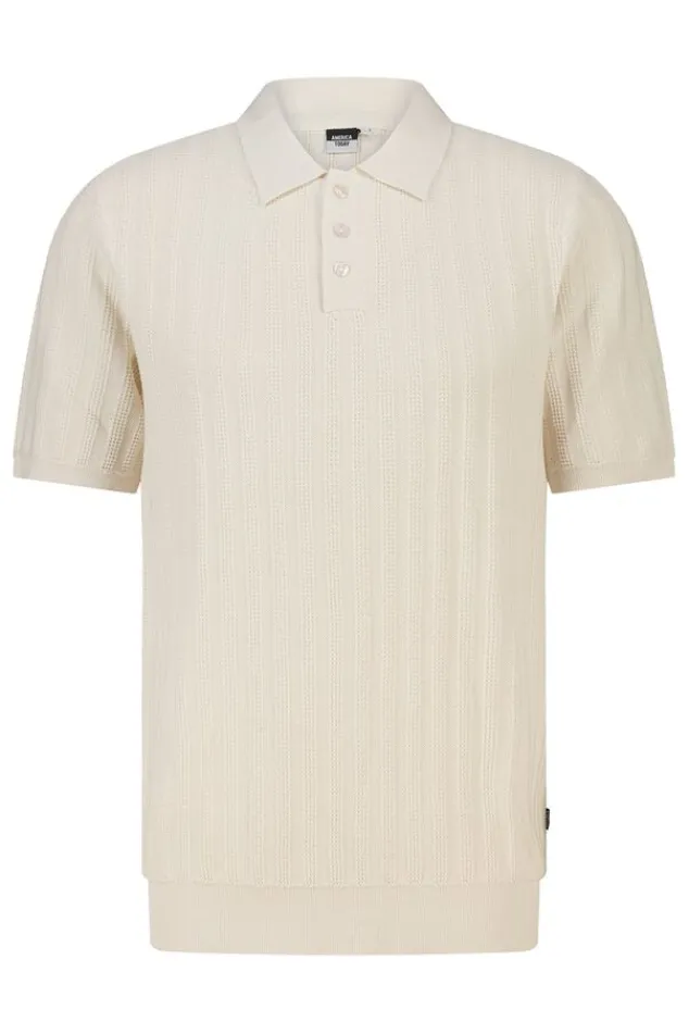 America Today T-Shirts & Polo’S^T-hirt Kaj knit poo t-hirt et knoopuiting en geborduurde trepen