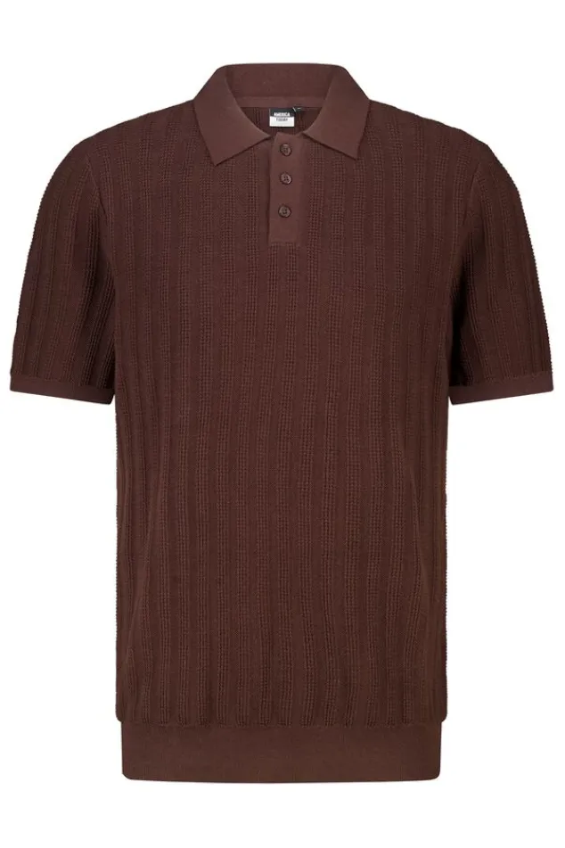 America Today T-Shirts & Polo’S^T-hirt Kaj knit poo t-hirt et knoopuiting en geborduurde trepen