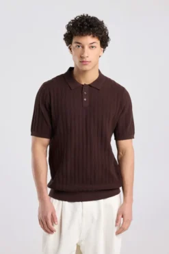 America Today T-Shirts & Polo’S^T-hirt Kaj knit poo t-hirt et knoopuiting en geborduurde trepen