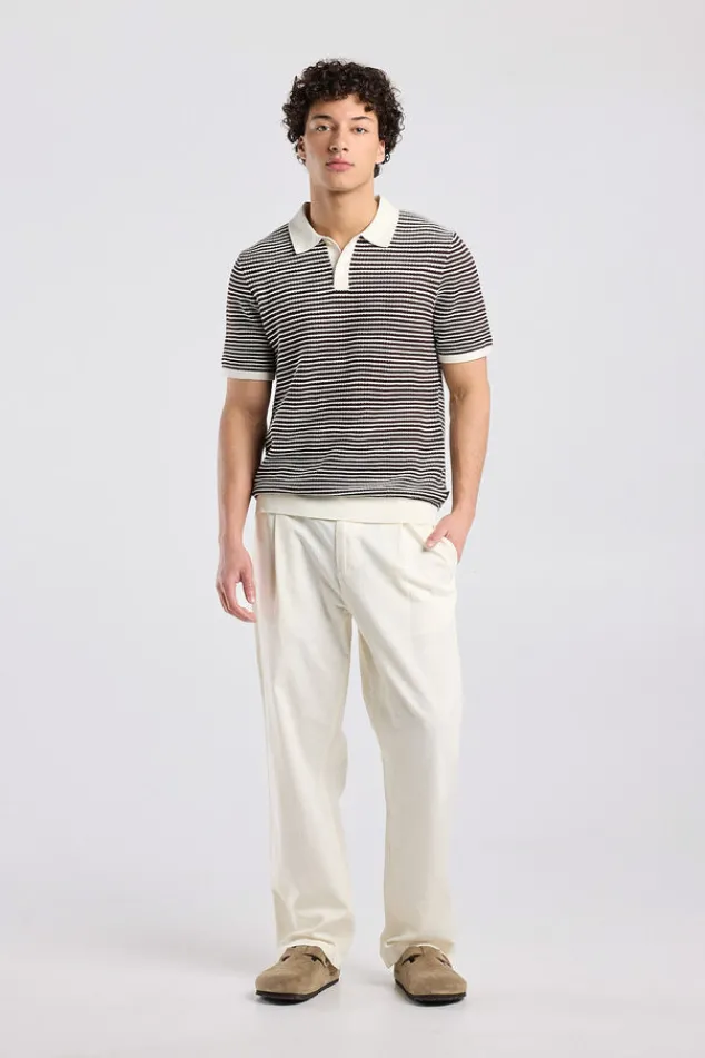 America Today T-Shirts & Polo’S^T-hirt Kenneth knit poo t-hirt et knoopuiting en trepen