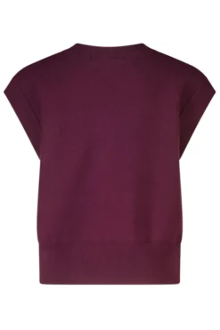 America Today Truien & Vesten|New In^Vest Kata jr mouwloos vest met bordeauxrode knoopjes