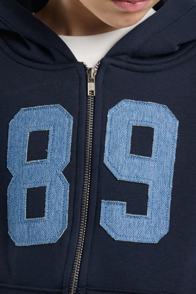 America Today Truien & Vesten|Sweaters & Hoodies^Zip-up sweater Sanne Jr zip-up sweater met capuchon en kangaroo zak